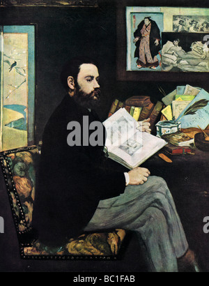 Emile Zola (1840-1902), l'anglais novellist, 1868.Artiste : Edouard Manet Banque D'Images