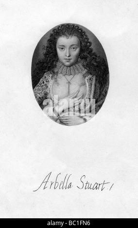 Arabella Stuart (1575-1615), aristocrate de la Renaissance anglaise, 17ème siècle. Créateur : Inconnu. Banque D'Images