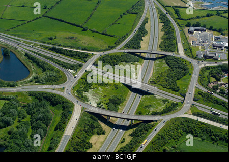 Trunk Road intersection, A38/A50 sud de Derby, East Midlands, Royaume-Uni Banque D'Images