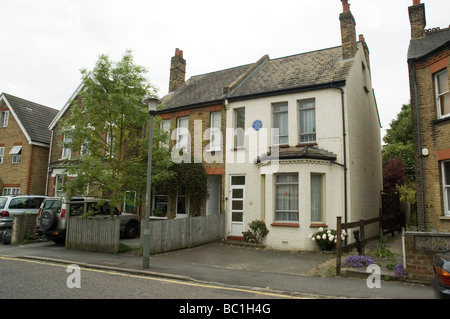 La chambre à Bromley, dans le sud de Londres, précédemment occupé par le Prince Pierre Kropotkine, l'un des premiers anarchistes. Banque D'Images