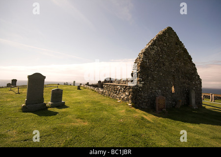 La ruine de l'église, Ardmore Point, Waternish, presqu'île de Skye, Hébrides intérieures, côte ouest de l'Ecosse, Royaume-Uni Banque D'Images