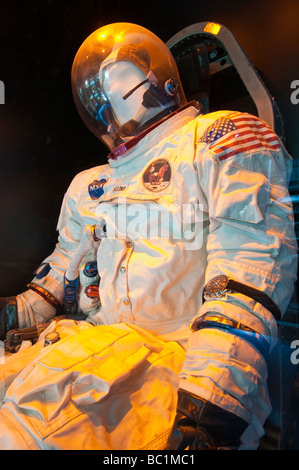 Michael Collins combinaison spatiale Apollo 11, Kansas Cosmosphere and Space Center, Hutchinson, Kansas. Banque D'Images