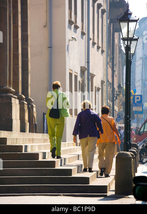 Pologne Cracovie Rue Sainte Anne Banque D'Images