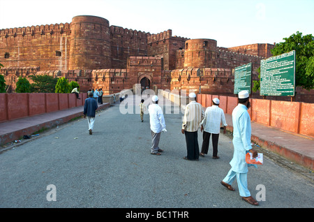 Inde Agra fort rouge Banque D'Images
