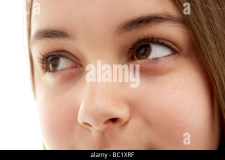 Portrait of Teenage Girl's Eye Banque D'Images