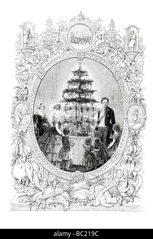 Arbre de Noël au château de Windsor Banque D'Images