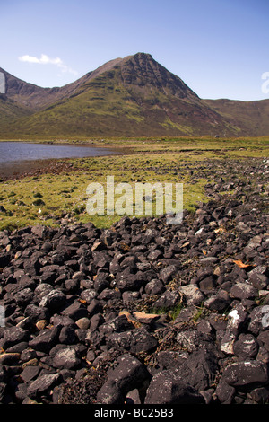 Les montagnes Selkirk Arms, Loch Slapin, Strathaird, presqu'île de Skye, Hébrides intérieures, côte ouest de l'Ecosse, Royaume-Uni Banque D'Images