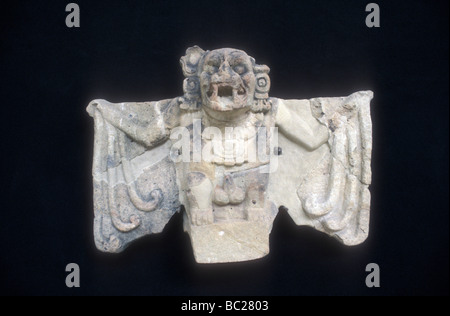 Coma Zotz ou Camazotz Killer Bat, emblème de l'ancienne ville maya de Copan, Musée de sculpture de Copan, Honduras, Amérique centrale Banque D'Images