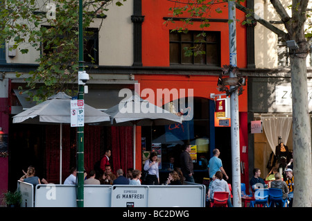 Cafe sur Bourke Street, Melbourne, Victoria Australie Banque D'Images