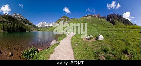 Sievers Maroon Bells Snowmass Mountain Wilderness Area White River National Forest Colorado USA Banque D'Images