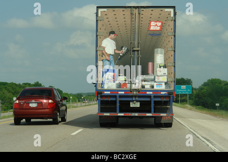 Texas, TX, J-20, l'Interstate, camion Banque D'Images