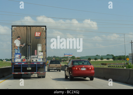 Texas, TX, J-20, l'Interstate, camion Banque D'Images