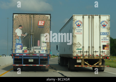 Texas, TX, J-20, l'Interstate, camion Banque D'Images