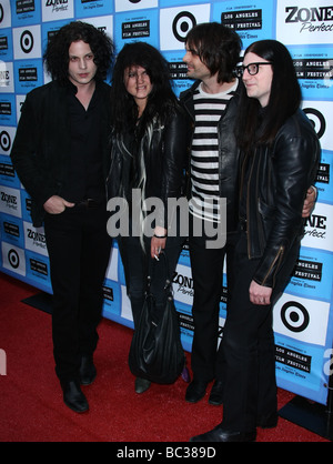 JACK WHITE ALISON MOSSHART DEAN FERTITA JACK LAWRENCE IT MIGHT GET LOUD LOS ANGELES PREMIERE. LOS ANGELES FILM FESTIVAL À L'OUEST Banque D'Images
