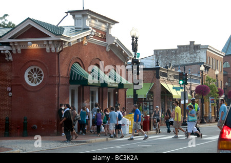 Scène de rue à Georgetown, Washington DC, USA. Banque D'Images