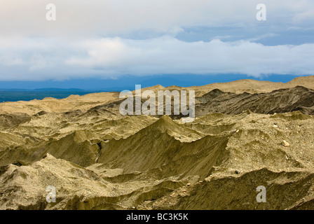 Couvert de débris terminus de la Kennecott Glacier Wrangell St Elias Alaska Banque D'Images