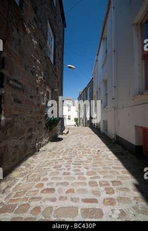 Rue Pavée de St Ives Cornwall, UK Banque D'Images