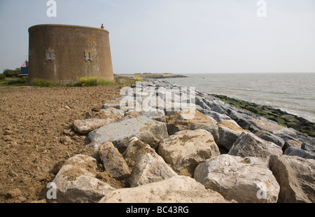 Nouveau rock armor défenses mer Orient Bawdsey Suffolk lane Banque D'Images