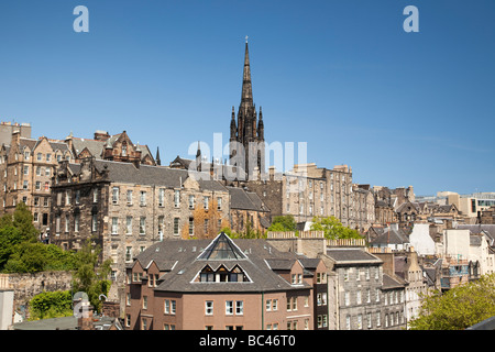 Vue sur le vieux centre-ville, à Edimbourg en Ecosse Banque D'Images