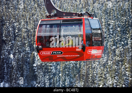 BC Whistler Resort télécabine Peak 2 Peak Banque D'Images