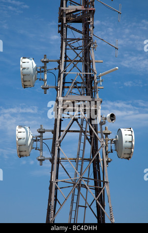 Radio/Téléphone Great Orme,pylônes de communication du nord du Pays de Galles Radar.Angleterre Banque D'Images