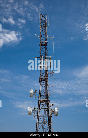 Radio/Téléphone Great Orme,pylônes de communication du nord du Pays de Galles Radar.Angleterre Banque D'Images