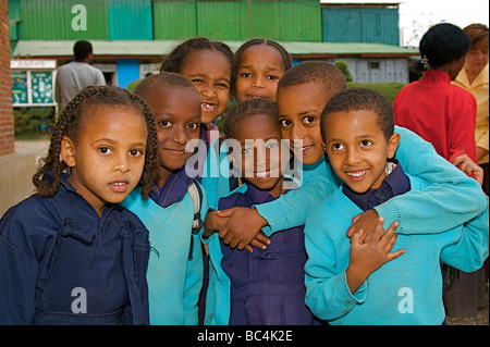 Élèves d'Addis Abeba en Ethiopie sur la corne de l'Afrique Banque D'Images