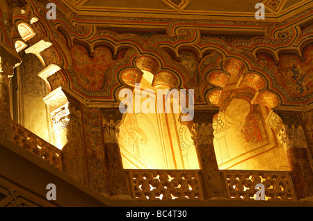 Architecture mudéjare. Close up de l'intérieur du Palacio Aljaferia. Zaragoza Espagne Banque D'Images