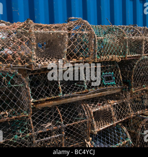 Des paniers de pêche - Leigh on Sea, Essex Banque D'Images