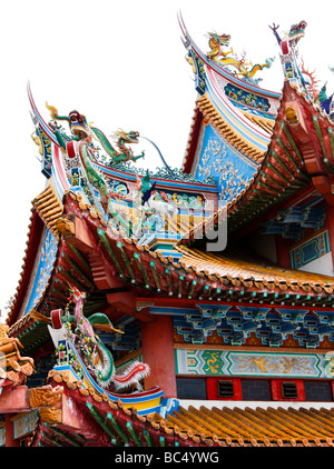 Toit du Temple de Thean Hou à Kuala Lumpur Banque D'Images