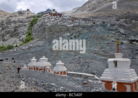 Diskit Gompa. La Vallée de Nubra. Ladakh. L'Inde Banque D'Images