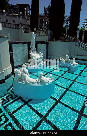 La magnifique piscine extérieure à Hearst Castle construit par William Randolph Hearst le magnat de la presse EN CALIFORNIE Banque D'Images