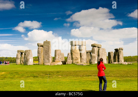 L'ancien monument de Stonehenge Wiltshire England UK Banque D'Images