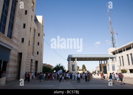 Les résidents de Jérusalem laïque organiser une manifestation en faveur de la liberté de choix à Jérusalem et contre la coercition religieuse Banque D'Images