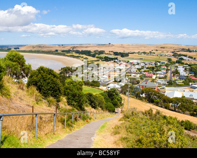 Chemin en pente jusqu'au sommet de l'écrou de la Tasmanie Australie Stanley Banque D'Images