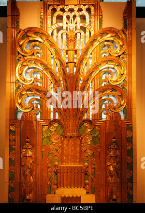 Grille de fenêtre du Norris Theatre, Norristown, Pennsylvania, 1929. Musée Wolfsonian, Banque D'Images