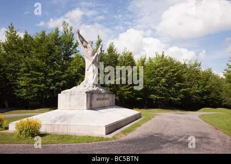 Première Guerre mondiale memorial sculpture sur le mort Homme hill inscrit 'Ils ne doivent pas passer'. Chattancourt Verdun France Banque D'Images