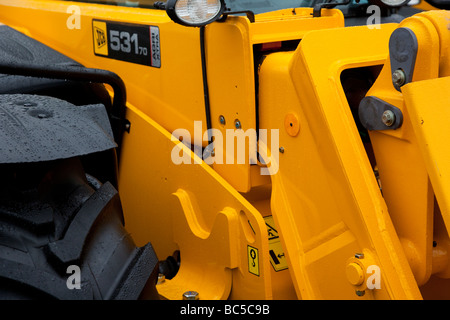 Les gros plans des machines d'excavation JCB Banque D'Images