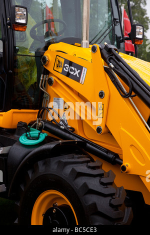 Les gros plans des machines d'excavation JCB Banque D'Images