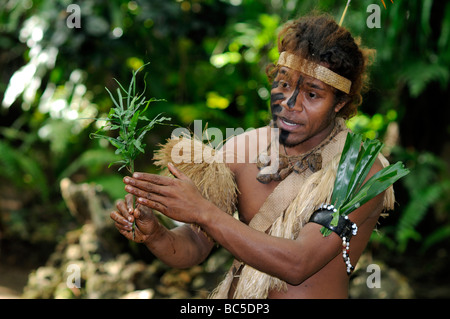 Ekasup village culturel Port Vila Vanuatu Banque D'Images