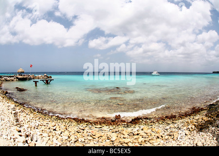 Base de plongée sur l'île des Caraïbes Curaçao dans les Antilles néerlandaises Banque D'Images