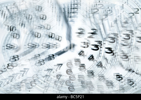 Horloge murale, mesure du temps, Close up Banque D'Images