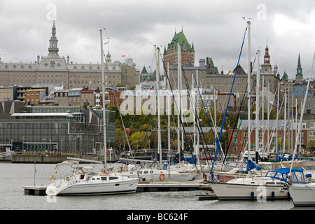 Voiliers dans le port, Canada, Québec, Québec Banque D'Images