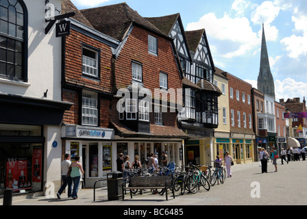 High Street Salisbury Wiltshire, Angleterre Banque D'Images