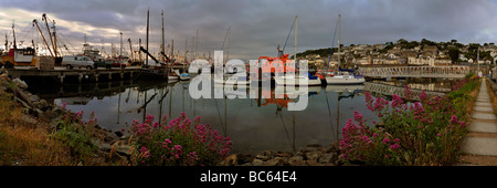 PENZANCE, CORNWALL, Royaume-Uni - 09 JUIN 2009 : vue panoramique du port de Newlyn Banque D'Images