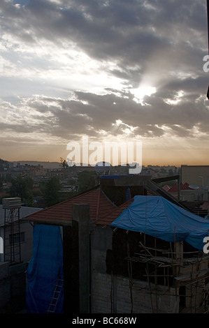 Scènes d'Addis Abeba en Ethiopie sur la corne de l'Afrique Banque D'Images