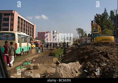 Scènes d'Addis Abeba en Ethiopie sur la corne de l'Afrique Banque D'Images