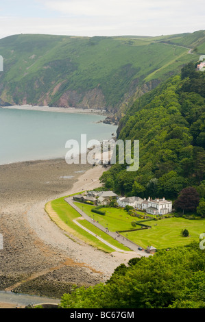 Voir d'Lynmouths à partir de la côte nord du Devon en Angleterre Lynton Banque D'Images