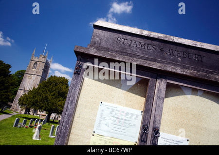 St James Church Avesbury Wiltshire Banque D'Images