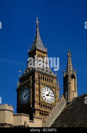 Angleterre Londres Westminster Close Up of Big Ben de l'heure à 13 Banque D'Images